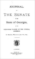 Journal of the Senate of the State of Georgia, at the adjourned session of the General Assembly, at Atlanta, Wednesday, July 8th, 1891