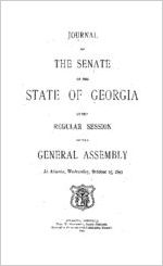 Journal of the Senate of the State of Georgia at the regular session of the General Assembly at Atlanta, Wednesday, October 25, 1899