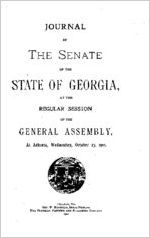 Journal of the Senate of the State of Georgia, at the regular session of the General Assembly, at Atlanta, Wednesday, October 23, 1901