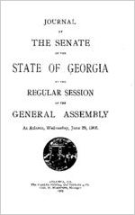 Journal of the Senate of the State of Georgia at the regular session of the General Assembly at Atlanta, Wednesday, June 28, 1905