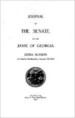 Journal of the Senate of the State of Georgia regular session at Atlanta, Wednesday, June 26, 1912