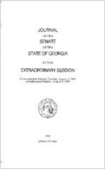 Journal of the Senate of the State of Georgia at the extraordinary session, commenced at Atlanta, Tuesday, August 3, 1982 and adjourned Sunday, August 8, 1982