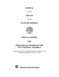 Journal of the Senate of the State of Georgia, 2021 special session