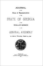 Journal of the House of Representatives of the State of Georgia at the regular session of the General Assembly at Atlanta, Wednesday, October 24, 1900
