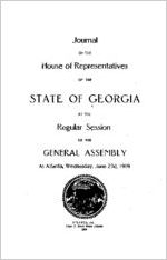 Journal of the House of Representatives of the State of Georgia at the regular session of the General Assembly at Atlanta, Wednesday, June 23d, 1909