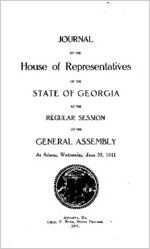 Journal of the House of Representatives of the State of Georgia, at the regular session of the General Assembly at Atlanta, Wednesday, June 28, 1911