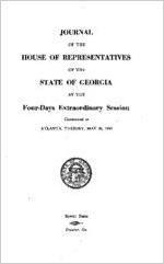 Journal of the House of Representatives of the State of Georgia at the four-days extraordinary session commenced at Atlanta, Tuesday, May 29, 1945
