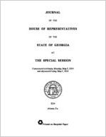 Journal of the House of Representatives of the State of Georgia at the special session commenced at Atlanta, Monday, May 3, 2004 and adjourned Friday, May 7, 2004