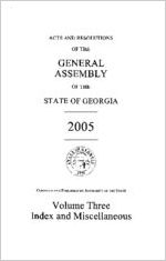 Acts and resolutions of the General Assembly of the State of Georgia 2005, volume 3