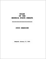 Rules of the Georgia State Senate, 2003