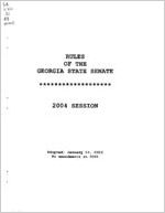 Rules of the Georgia State Senate, 2004