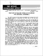 Preview of major legislative issues, 1995 General Assembly [Dec. 2, 1994]