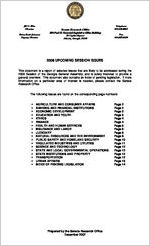 2008 upcoming session issues
