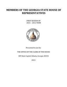 Members of the Georgia State House of Representatives, first session of 2015-2016 term