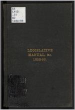 Manual of the General Assembly, 1898-1899