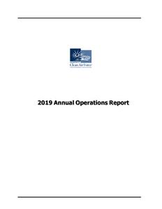 2019 Annual operations report