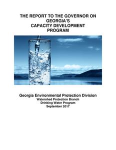 The report to the Governor on Georgia's capacity development program, 2017 September