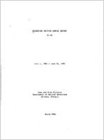 Fisheries Section annual report, fiscal year 1985