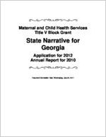 Maternal and child health services title V block grant state narrative for Georgia