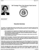 1997 Strategic plan of the Georgia Public Service Commission