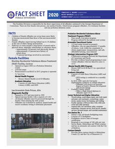 Fact sheet, female offenders, 2020