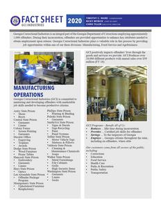 Fact sheet, GCI industries, 2020