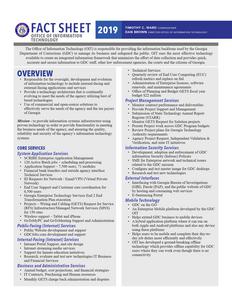Fact sheet, Office of Information Technology, 2019