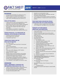 Fact sheet, justice reinvestment 2019