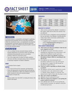 Fact sheet, ombudsman 2019