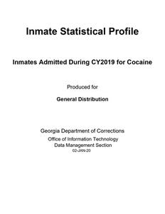 Inmate statistical profile. Inmates admitted during CY2019 for cocaine crime