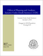 Office of Planning and Analysis: inmates under death sentence (UDS); inmates under death sentence January 1, 2016, changes to UDS population during 2015 [Jan. 2016]