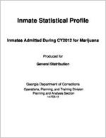 Inmate statistical profile. Inmates admitted during CY 2012 for marijuana crime