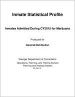 Inmate statistical profile: inmates admitted during CY 2015 for marijuana