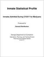 Inmate statistical profile: inmates admitted during CY 2017 for marijuana