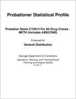 Probationer statistical profile. Probation starts CY2013 for drug crimes - meth (includes ABSCONS)