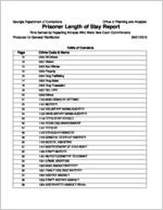 Prisoner length of stay report, calendar year, 2010