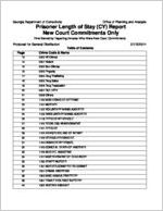 Prisoner length of stay report (CY) report: new court commitments only, 2013