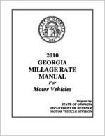 2010 Georgia millage rate manual for motor vehicles
