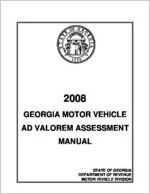 2008 Georgia motor vehicle ad valorem assessment manual