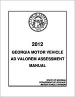 2012 Georgia motor vehicle ad valorem assessment manual