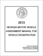 2013 Georgia motor vehicle ad valorem assessment manual