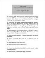 Hall County Soil and Water Conservation District annual report FY 2013
