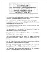 Lincoln County Soil and Water Conservation District fy 2012 annual report