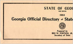 Georgia official directory of state and county officers [1964]