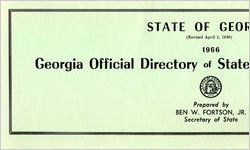 Georgia official directory of state and county officers [Apr. 1, 1966]