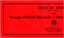 Georgia official directory of state and county officers [Apr. 1, 1967]