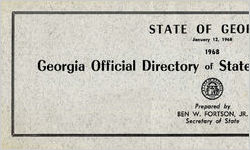 Georgia official directory of state and county officers [Jan, 12, 1968]