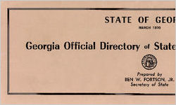 Georgia official directory of state and county officers [Mar. 1970]