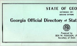 Georgia official directory of state and county officers [Sept. 1971]