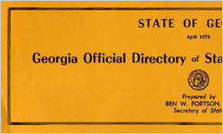 Georgia official directory of state and county officers [Apr. 1973]